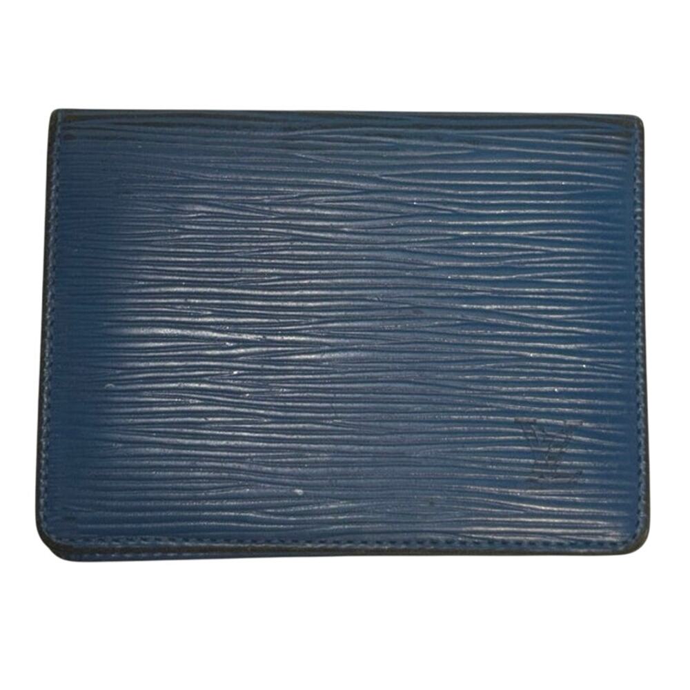 #129 Louis Vuitton Blue Epi Card Holder